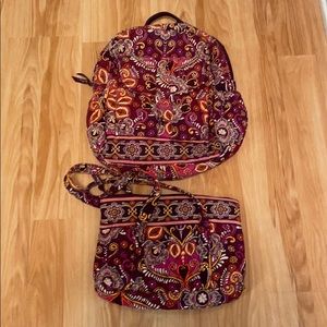 Mini Vera Bradley book bag/purse combo